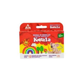 Massa de Modelar 12 Cores 120 Gramas Koala
