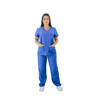 Pijama Cirúrgico Clássico Oxford Pijama de Trabalho Hospital Asilo 10