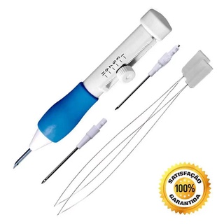 Kit Agulha Magica Caneta Para Bordar Ponto Russo
