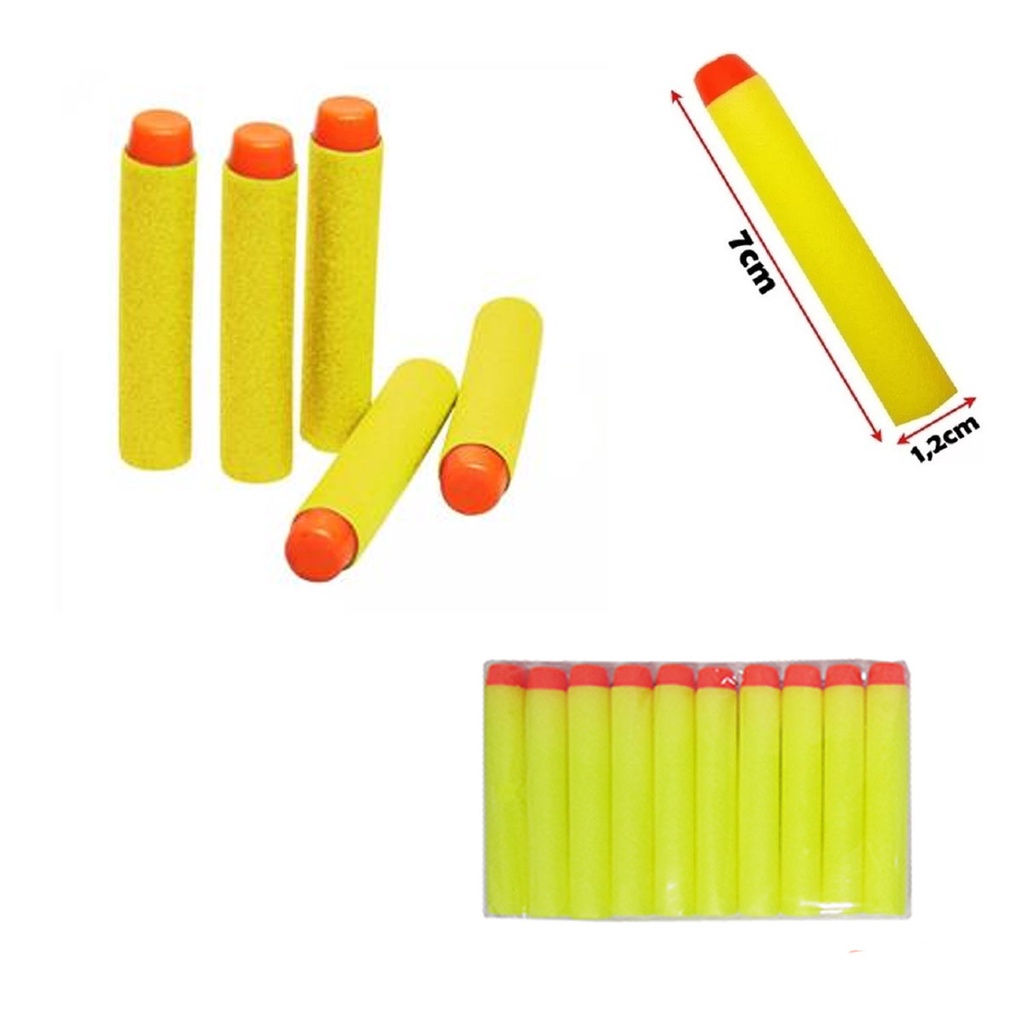 10 Dardo Pistola Brinquedo Refil Dardos Nerf Presente Criança