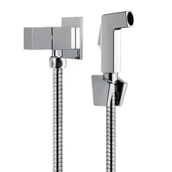 Ducha Higiênica Quadrada Em Metal Completa