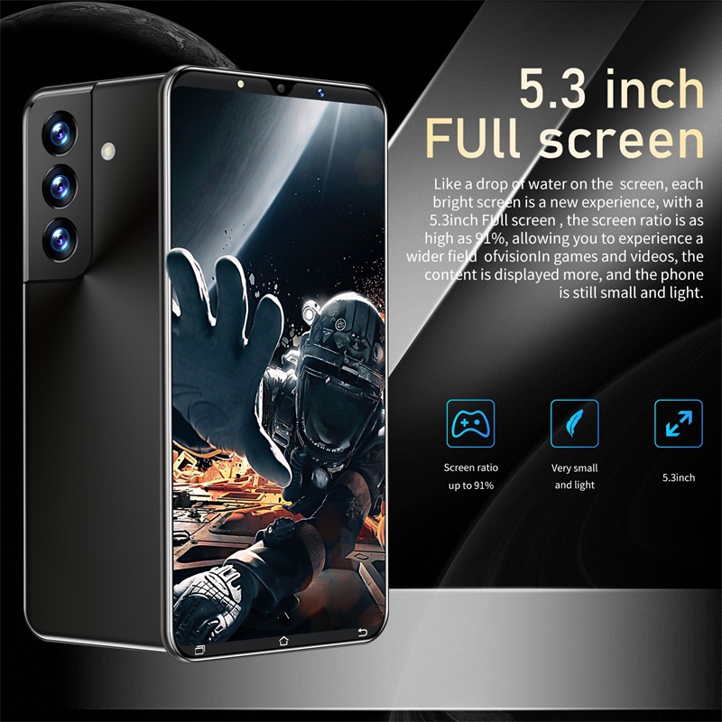 Celular S21 Smartphone 5.3 Polegadas 4GB + 64GB Android Telefone Celulares