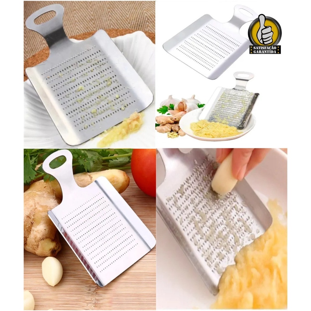 Ralador Japones Aco Inox Pequeno Manual para Gengibre Noz Moscada Alho Temperos