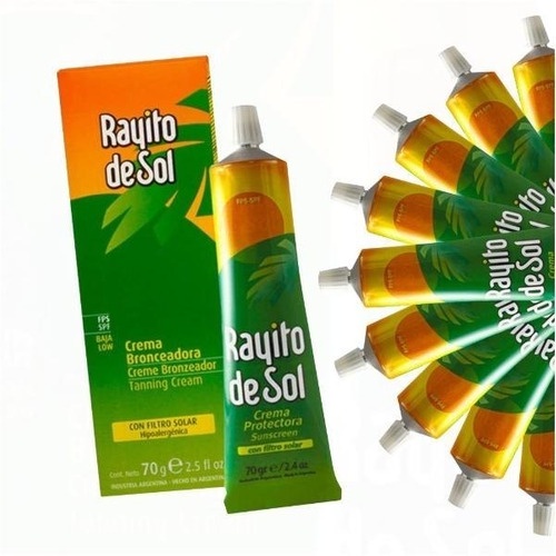 Creme Bronzeador Rayito De Sol 70g Fator De Proteção 8fps Óleo Bronzeador FPS 8