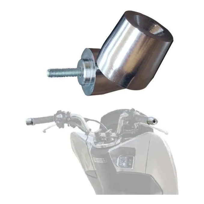 Kit Atacado 10 Pares Pezinho Peso Pcx 150 Aluminio Cromado Universal — imagem 2 de 2