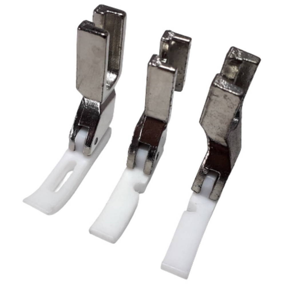 3 Calcador Zíper Teflon Para Máquina de Costura Reta Industrial Yamata Brother Siruba Singer