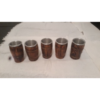 baril Copo chote térmico 100 ml madeira maciça pau de jatoba a unidade 15.00