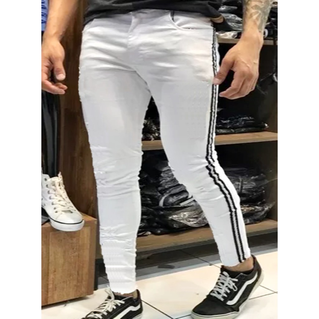 calça masculina com faixa lateral