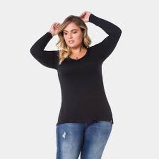Blusa de frio feminina/Plu size/Blusa basico feminina/Blusa de malha manga longa/Lunender 100%Original 00349