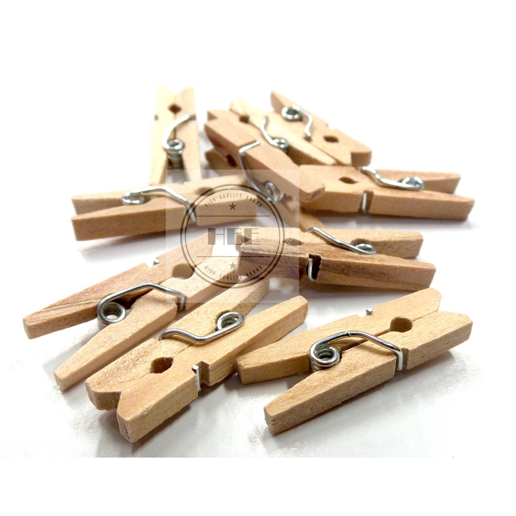 100 Unidades Mini Prendedor De Madeira - 2,5cm Pregador Mini