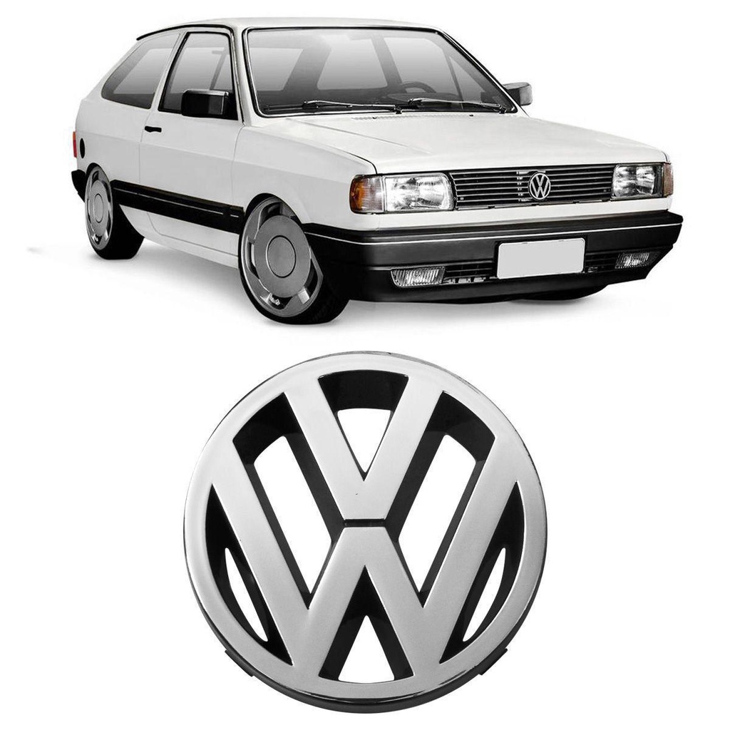 Emblema Cromado Grade Gol Parati Saveiro Voyage Quadrado 91 92 93 94 95 96 Golf 95 96 97 98 Mk3 Santana 93 94 95