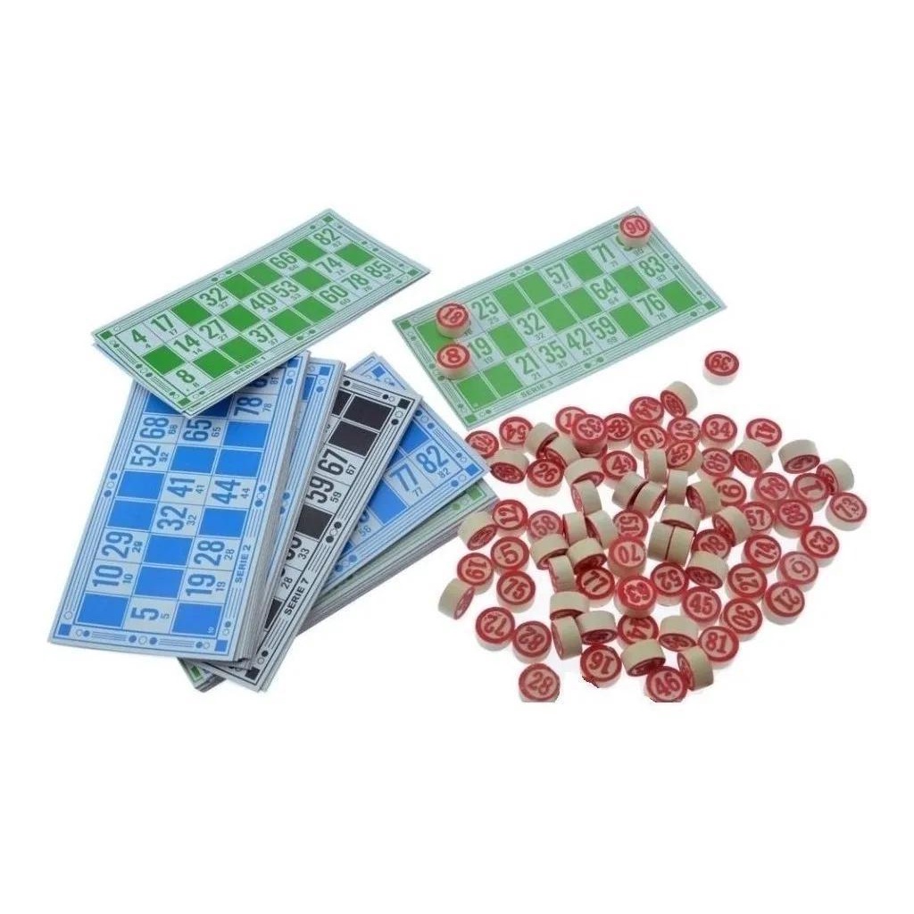 Bingo Vispora Tômbola Ou Bingo De Madeira Com 48 Cartelas