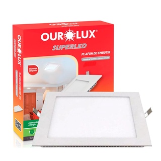 Plafon Led De Embutir Branco 18W Bivolt 2700K Luz Amarela