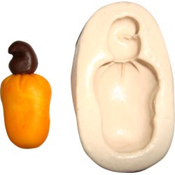 Molde de Silicone  Fruta Caju - Biscuit, Resina, Pastas e etc...( K 06) em Oferta na Shopee