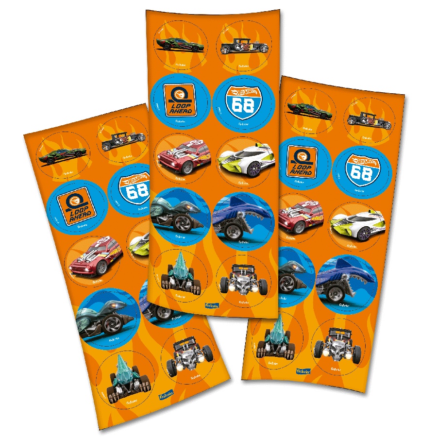 Adesivo Festa Hot Wheels - 30 Unidades - Festcolor - Rizzo