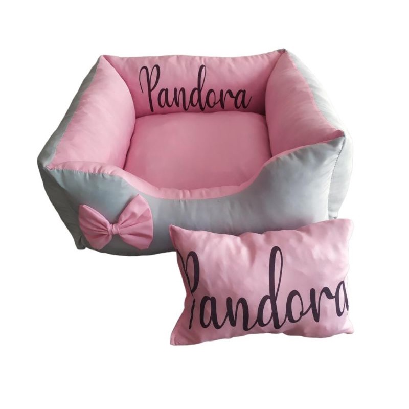 Cama Pet Rebaixada Luxo Com Nome P M G Várias Cores