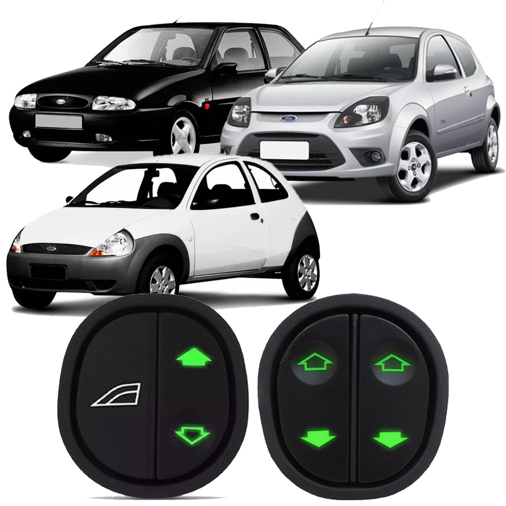 Botão Interruptor Vidro Elétrico Simples / Duplo - Ford Fiesta, Ka e Novo Ka em Oferta na Shopee