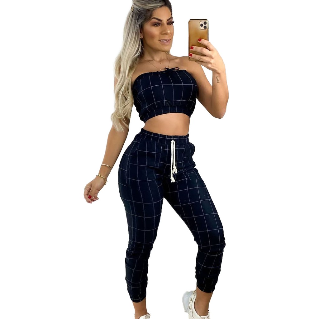 conjunto calca e top