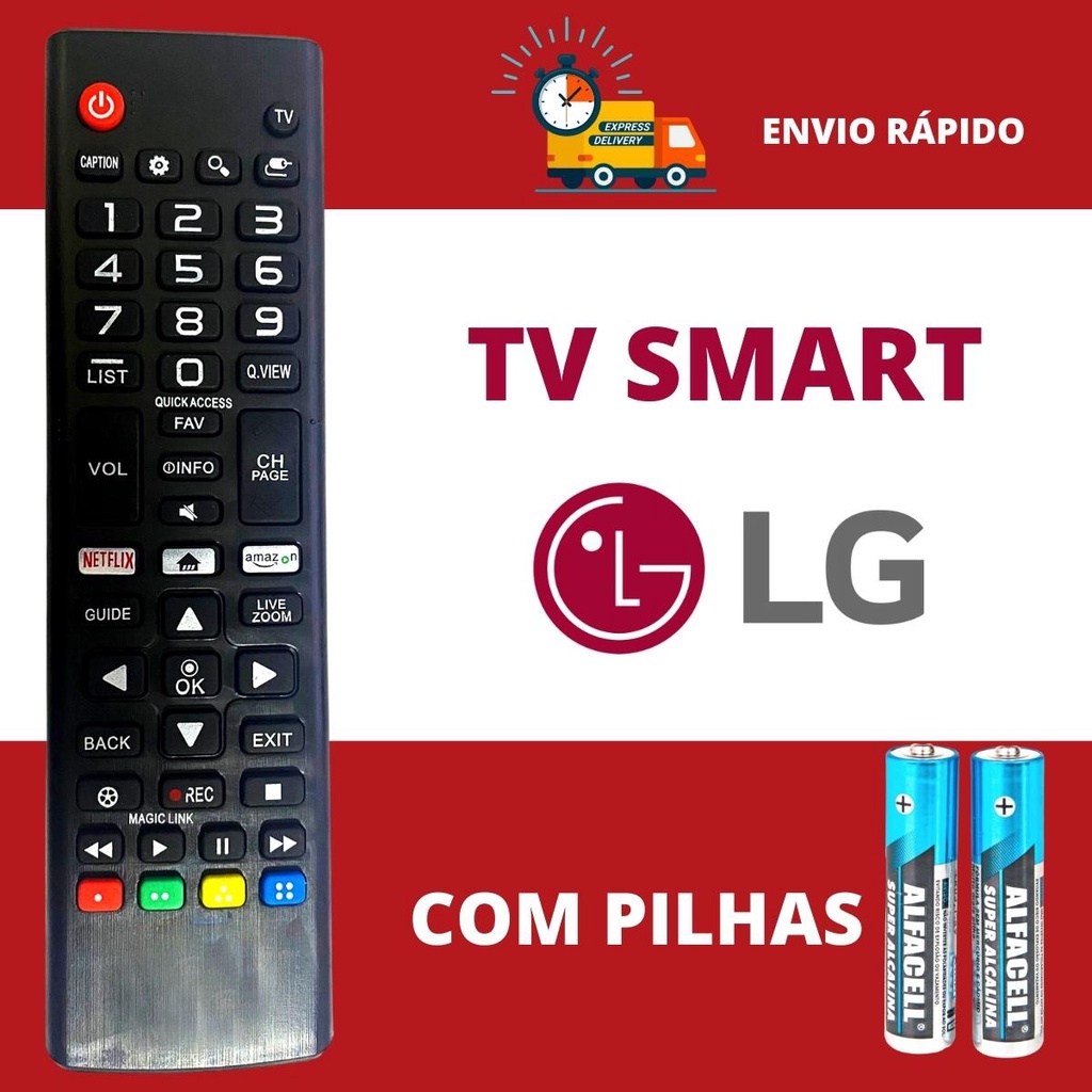 Controle Remoto Para TV LG Smart 4K LED Ultra HD com pilhas