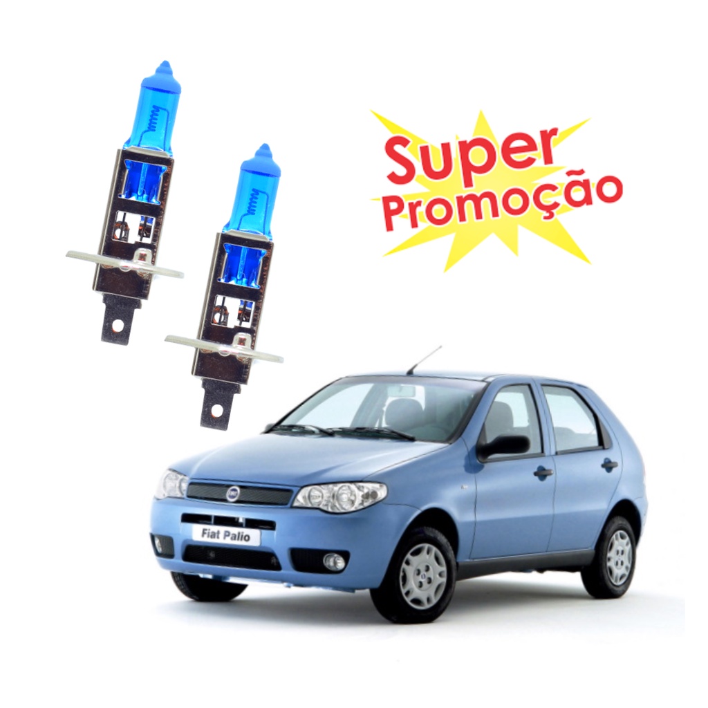 Par Lampada Super Branca Farol de Milha Palio Strada Siena 2004 á 2011 8500k H1 em Oferta na Shopee
