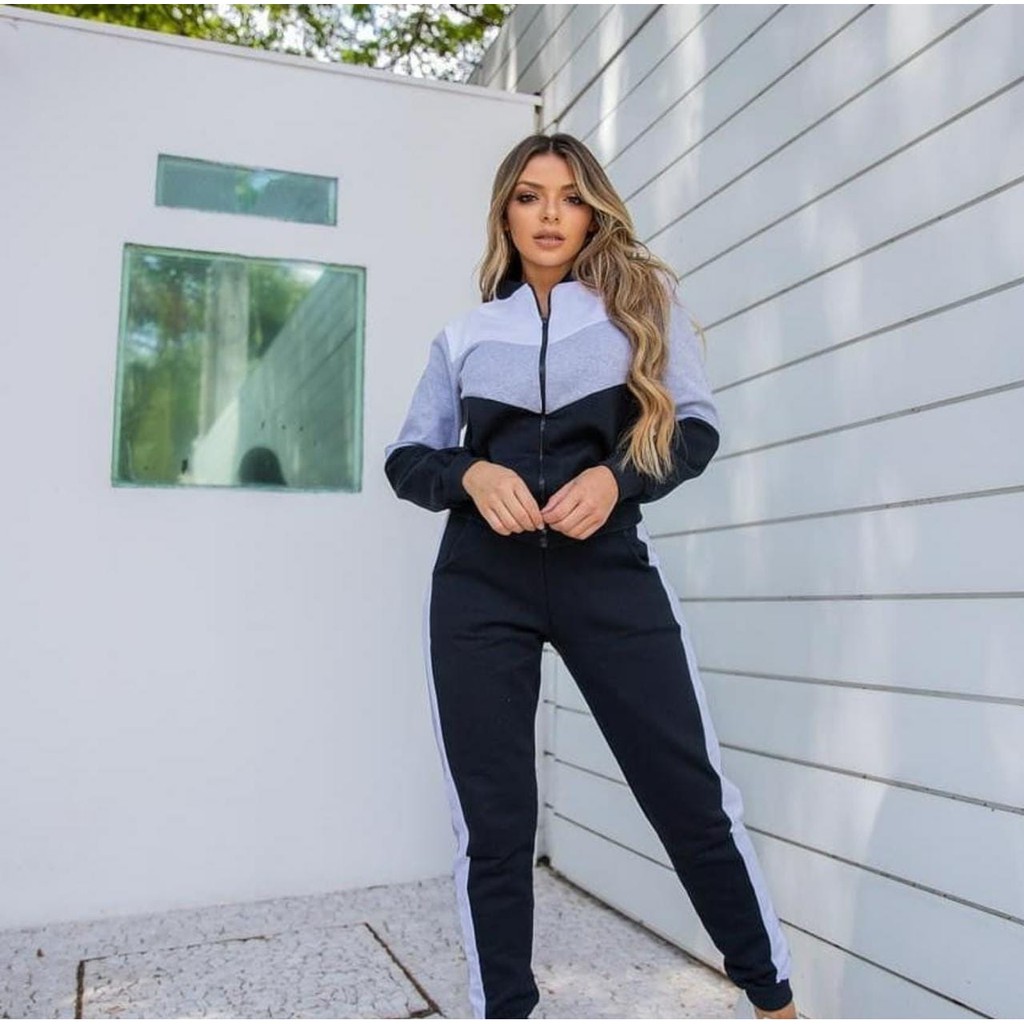 Moletom Ziper Agasalho Feminino Moletom Com Ziper Conjunto Zíper Blusa