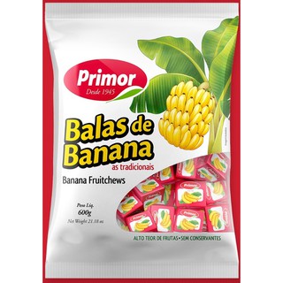 3 pacotes Bala de banana Primor 600g