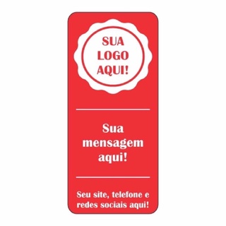 Etiquetas Lacre Adesivas Retangular Personalizada