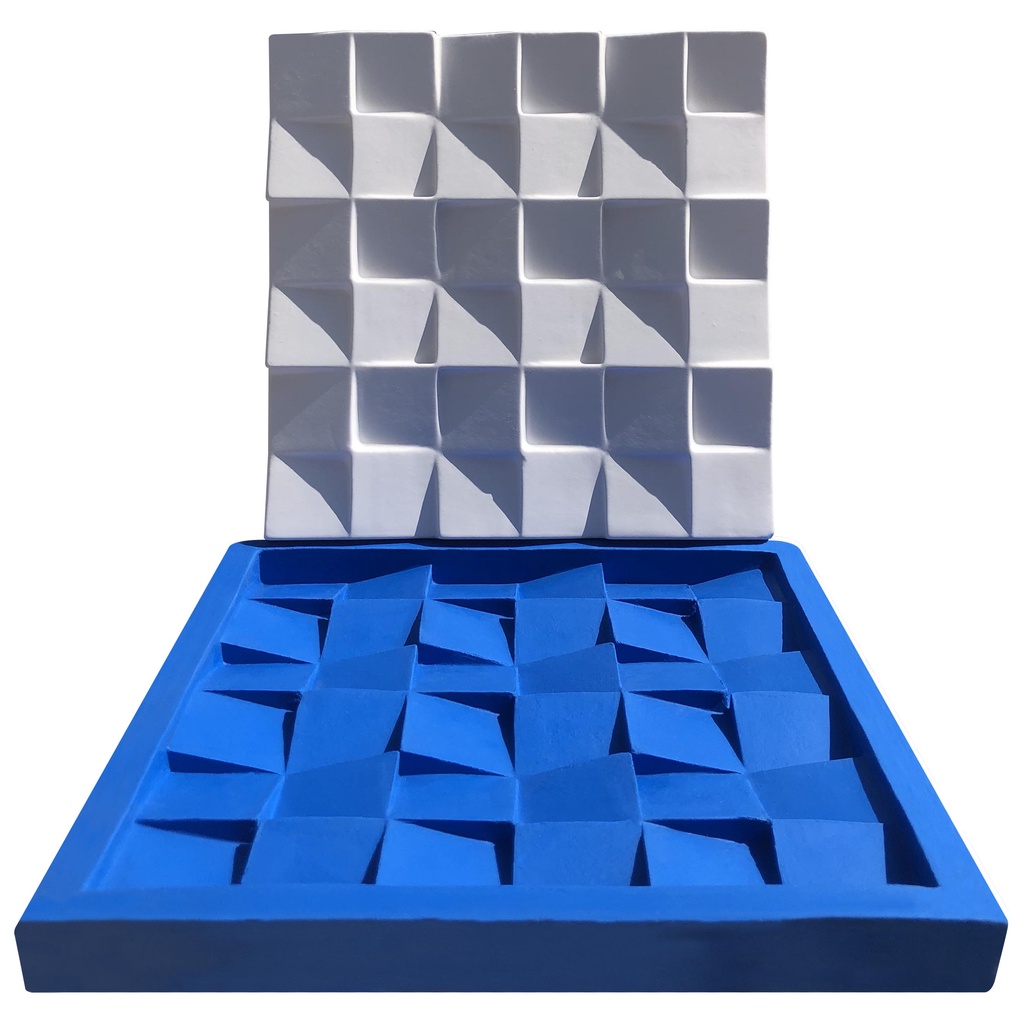 Forma Silicone Gesso Placa 3D - Prisma