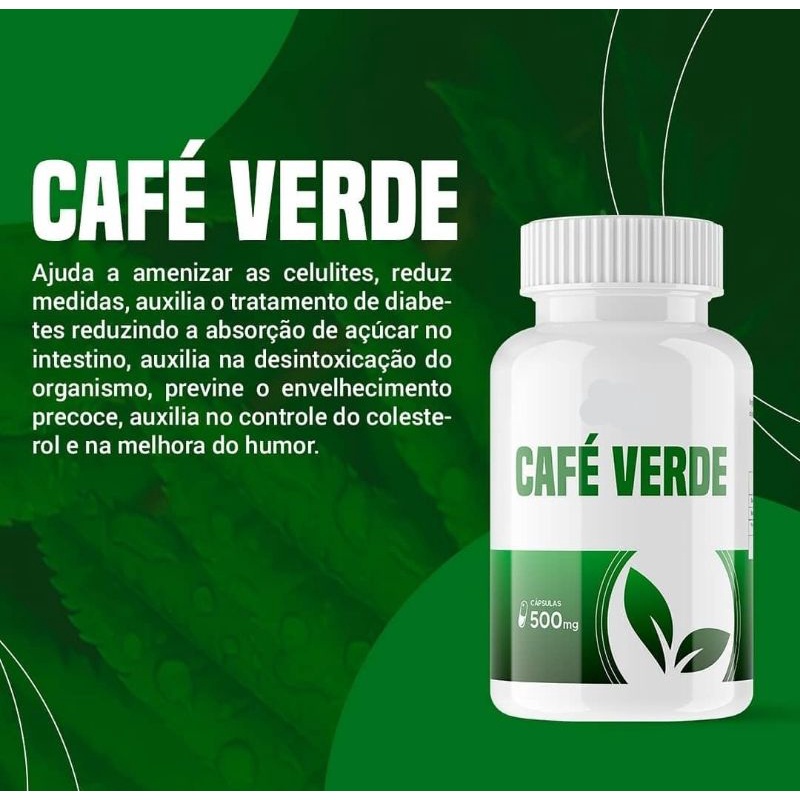 café verde 60 cápsulas 500mg termogênico, emagrecedor | Shopee Brasil