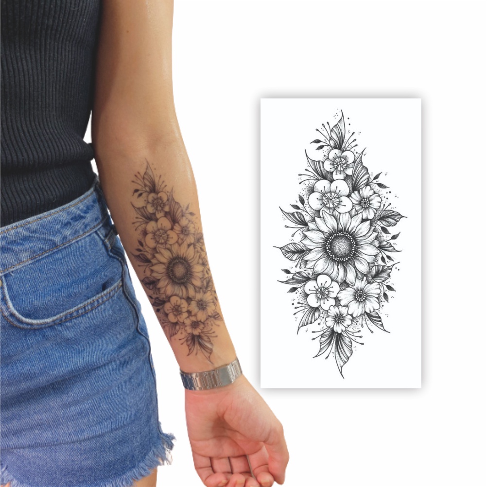 Tatuagem Temporária Girassol em Oferta | Shopee Brasil 2024