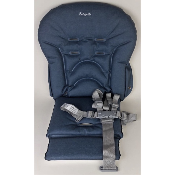 FORRO ESTOFADO + CINTO PARA CADEIRA DE ALIMENTAÇÃO MERENDA MESCLA AZUL BURIGOTTO