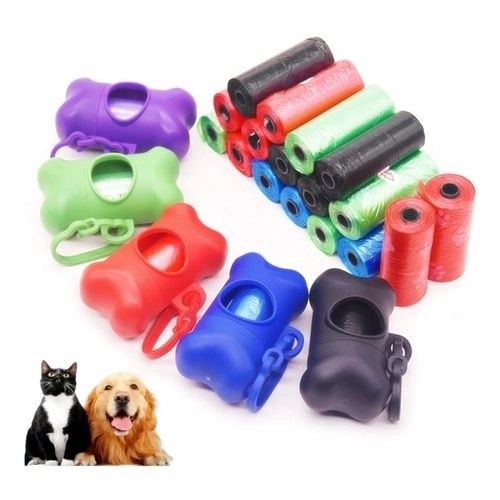 Kit Cata Caca Porta Saquinho + 2 Refis p/ Cachorros Gatos Pets