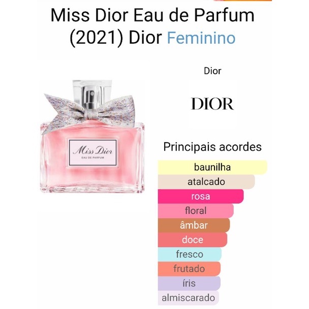 miss dior perfume notas