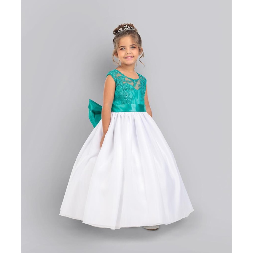 Vestido daminha de honra em renda luxo com Armacao