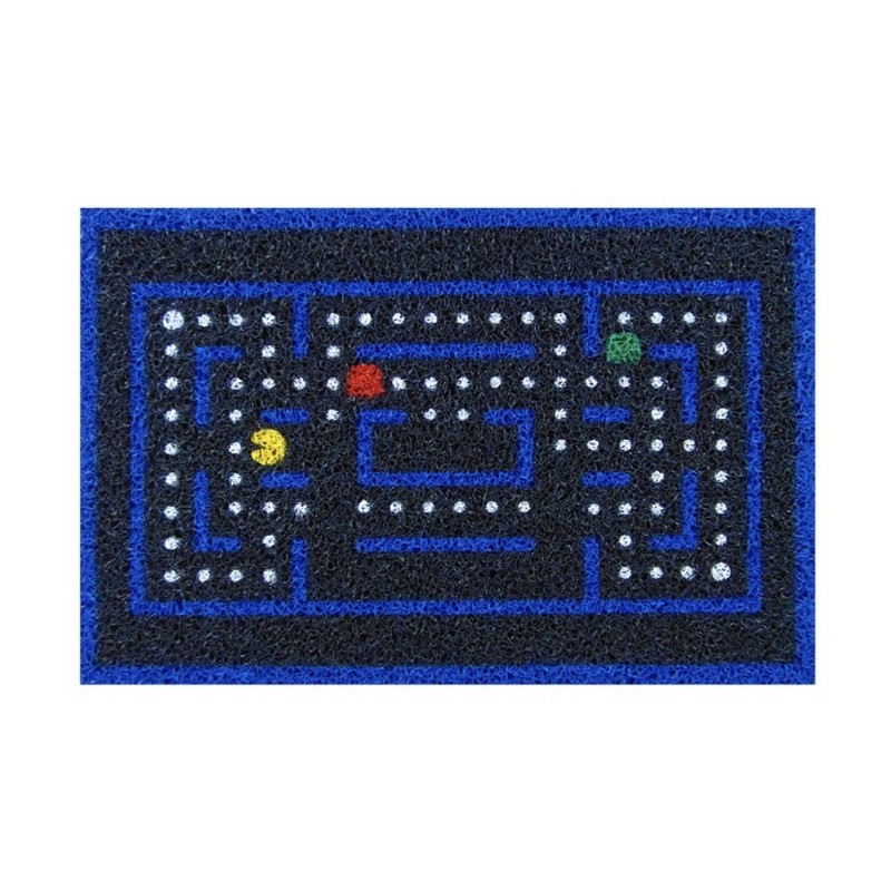 Tapete 60x40 porta - Pac man jogo. / Tapetes temáticos e divertidos de séries, filmes e jogos.
