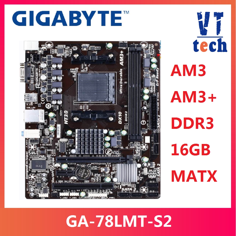 GIGABYTE GA-78LMT-S2 Placa-Mãe De Mesa 760G Soquete AM3/AM3 + DDR3 16G Phenom II/Athlon Usado