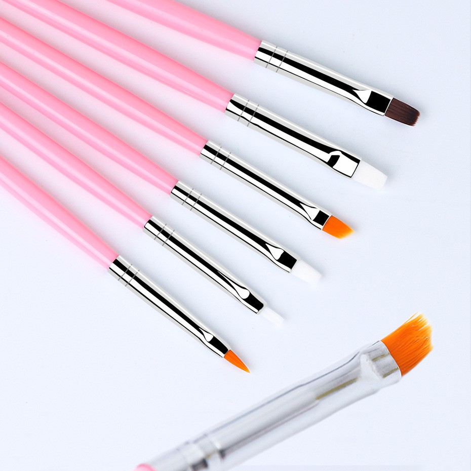 Kit 15 Pincéis Profissionais Manicure Unhas De Gel Fibra Nail Art Decoração Completo Pronta Entrega