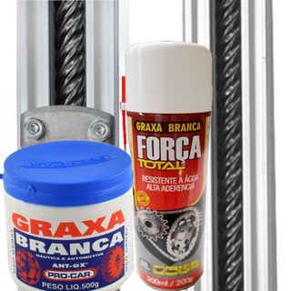 Graxa Branca Para Portao Eletronico 500g ou Spray Original Nautica E Automotiva Pro Auto em Oferta na Shopee