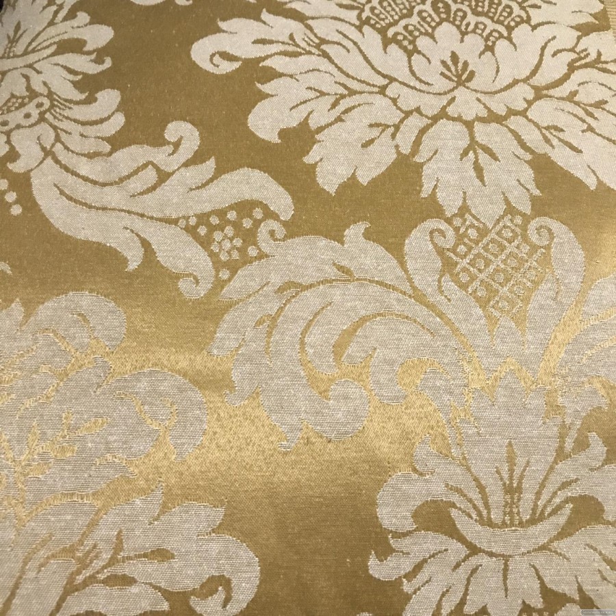 Tecido Jacquard Dourado Medalhão - 1,0m Comp X 2,80m Larg
