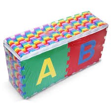 Alfabeto Eva Tapete - 26 Peças - 28cm x 28cm x 8cm - Colchonete Tatame Bebê Infantil - Mix Click.