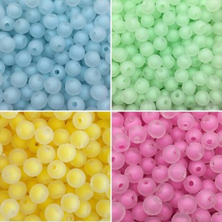 100 Unids Bola Bolinha Fosca Miçanga Miolo Colorido 8MM Perola Inteira com Miolo e Furo