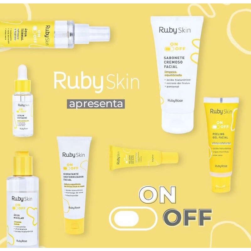 Linha Ruby Skin On+Off Kit Completo - Ruby Rose - (7 Itens) | Shopee Brasil