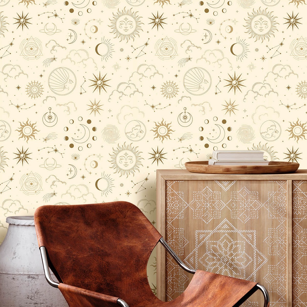 Papel de Parede Teen Místico Solar em Oferta na Shopee