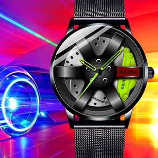 Meibo Nova Moda Mens Relógios Legal Aro Hub Roda Do Carro Criativo Relógio À Prova D 