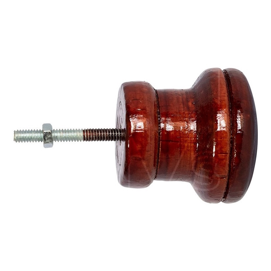 Kit 8 Puxador Madeira Gavetas Portas Moveis Bau Oval Retro — imagem 2 de 2