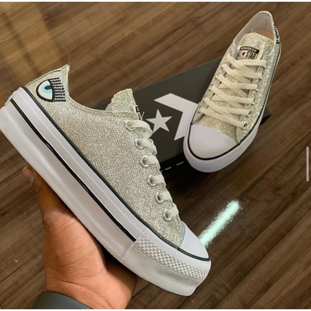 all star plataforma cinza