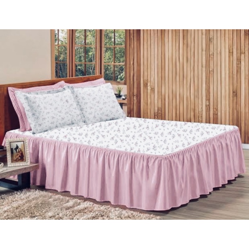 Colcha casal queen floral estampada em Oferta na Shopee