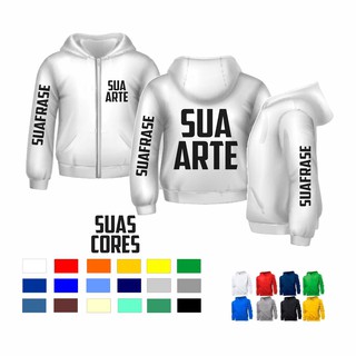 Blusa De Frio Moletom Camisa Longa Personalizada Sua Estampa