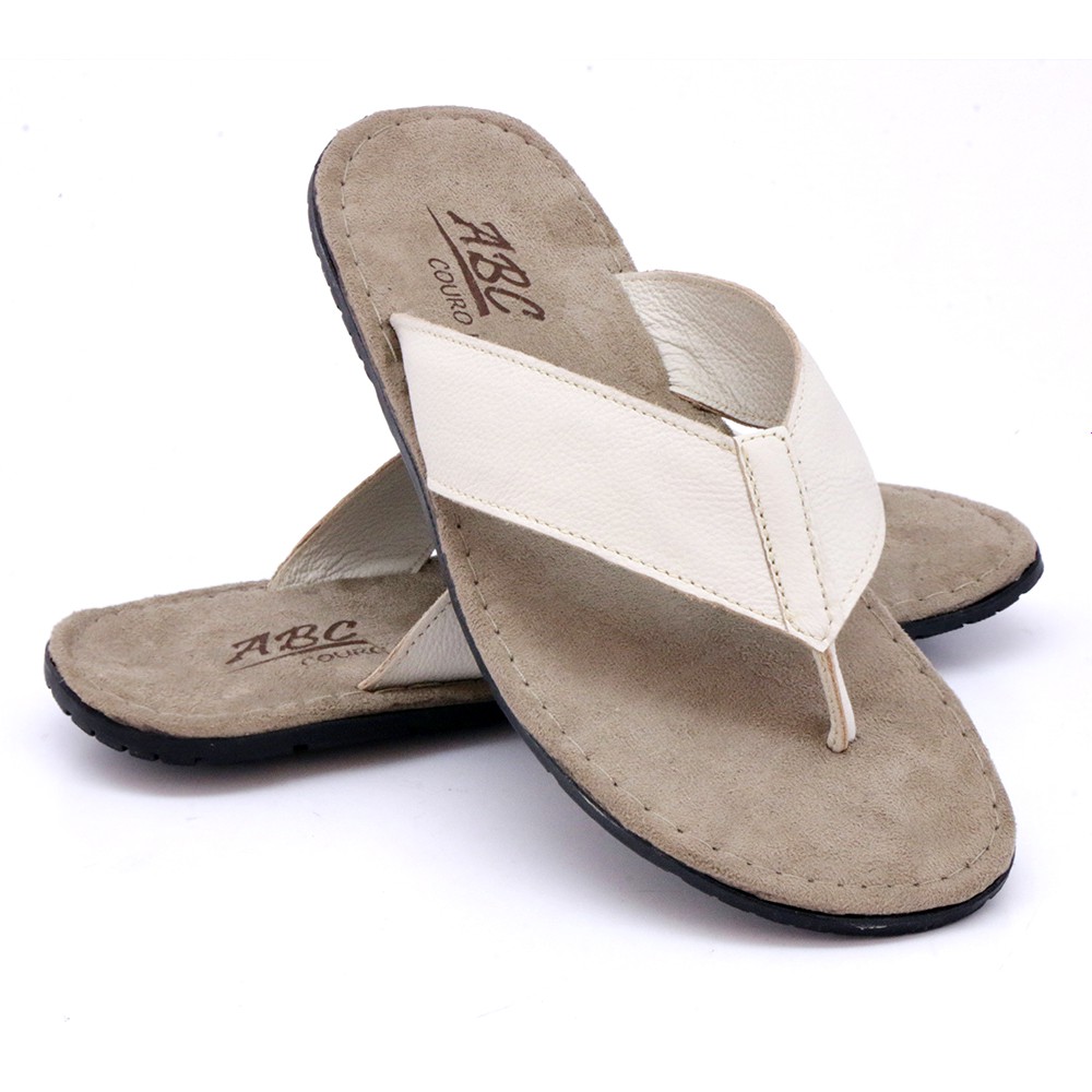 Chinelo Sandália Masculino Antesstres Couro Promocão