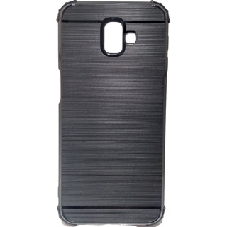 Capa Capinha Case Samsung Galaxy J6 Plus Preta Escovada Anti-Impacto